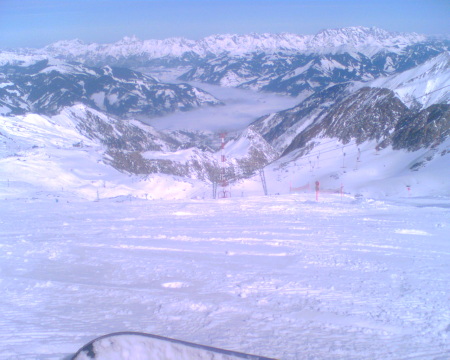 Kitzsteinhorn, Blick ins Tal, Piste 3a/3b