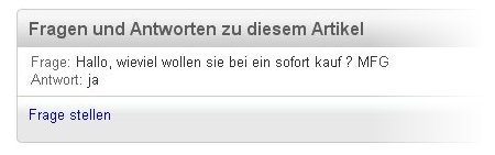 Dumme Frage auf eBay