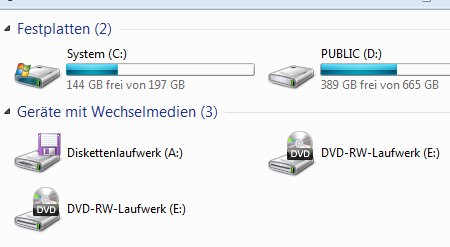 Mehr als genug Laufwerke...