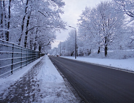 Dresden winterlich verschneit