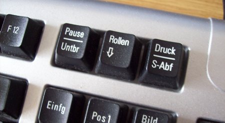 Tastatur, druck und pause vertauscht