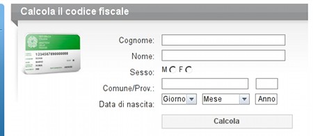 Online-Gernerator codice fiscale