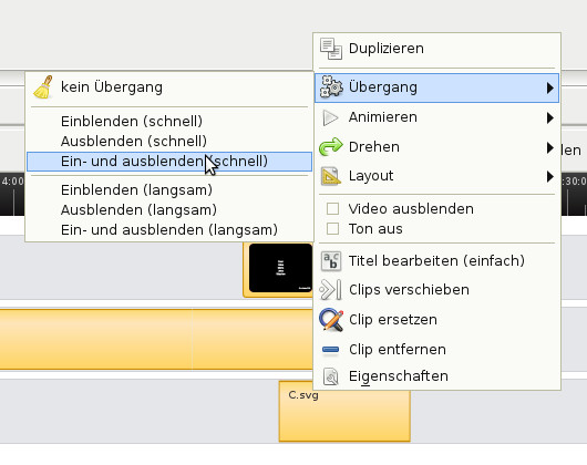 Openshot Übergänge