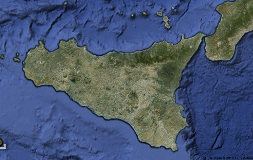 Karte Sizilien