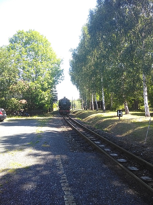 Zittauer Schmalspurbahn, Einfahrt Niederolbersdorf