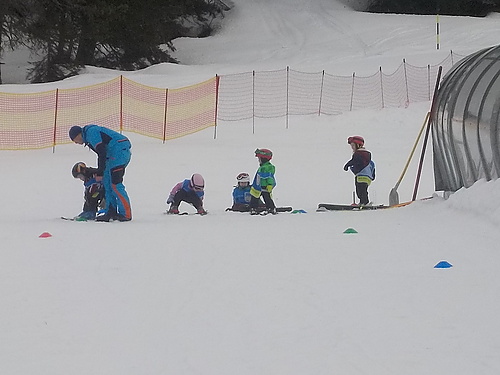 Janni auf dem Übungshang