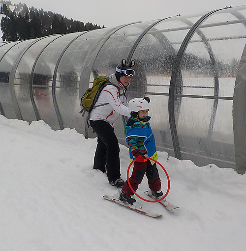 Janni auf dem Übungshang