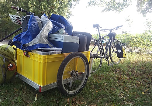 mein Lastenanhänger Carriage, vollgepackt